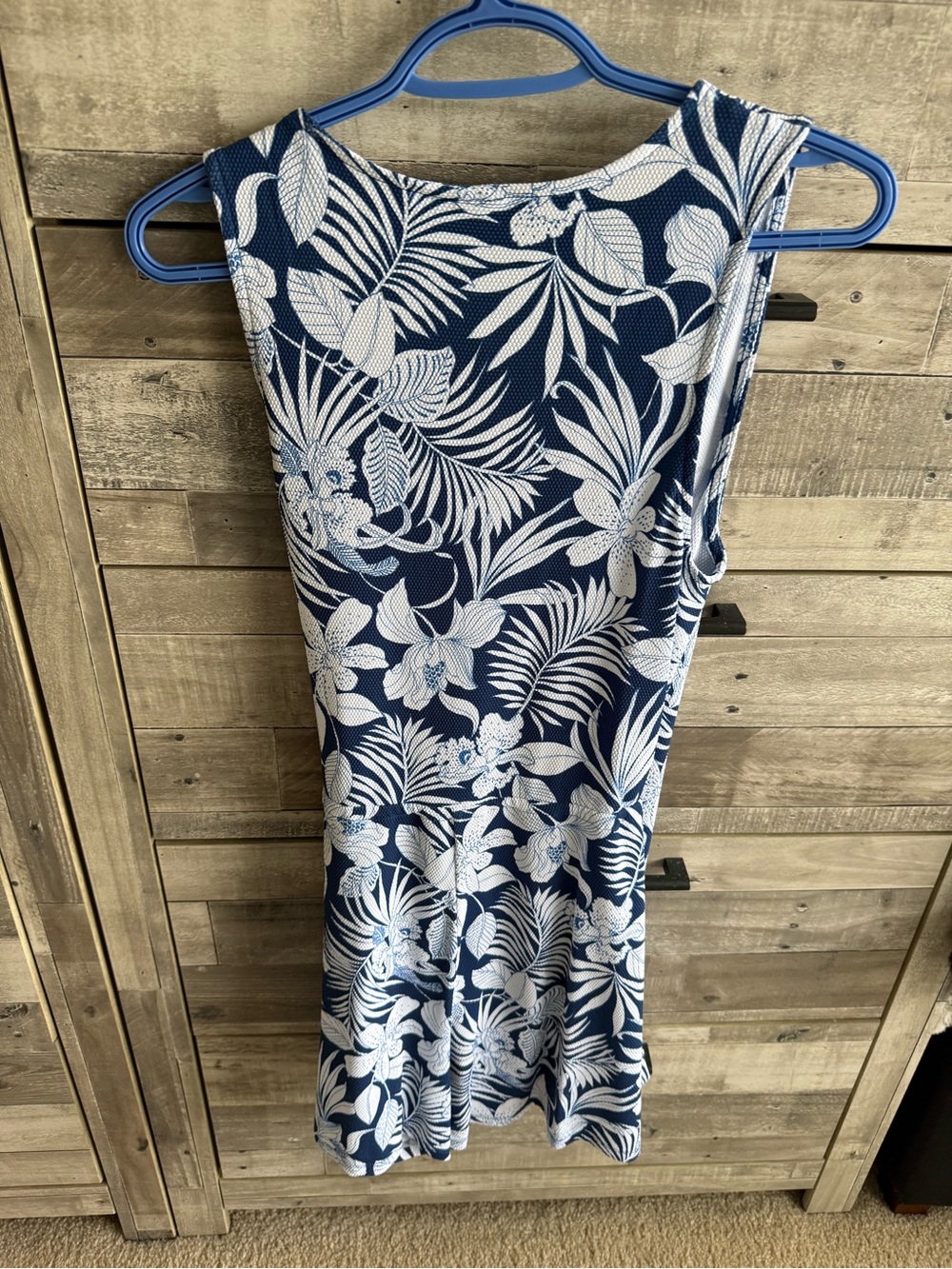 Tommy Bahama Navy & White Tropical Print Jumpsuit Romper - Picture 4 of 6